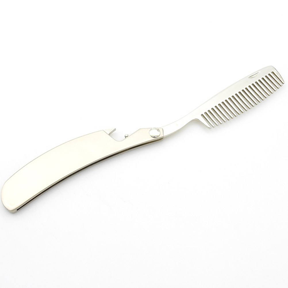 Men'S Grooming Tool - Çinko Alaşımlı Sakal Tarakı, Katlanabilir, Küçük,