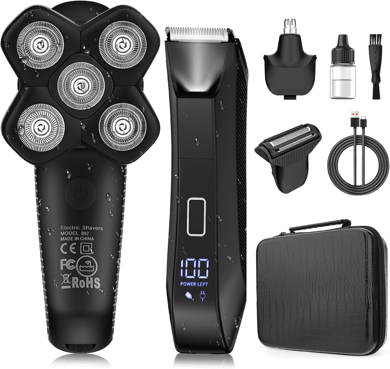 Mens Grooming Kit Case - Erkekler için Saçsız Kafa ve Vücut